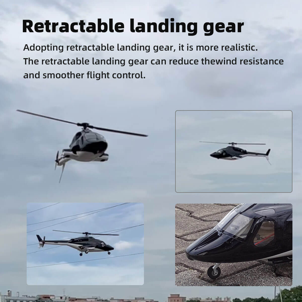 ROBAN Airwolf 470L Scale RC Helicopter GPS X2 Flight Control LED Night Flight PNP/RTF