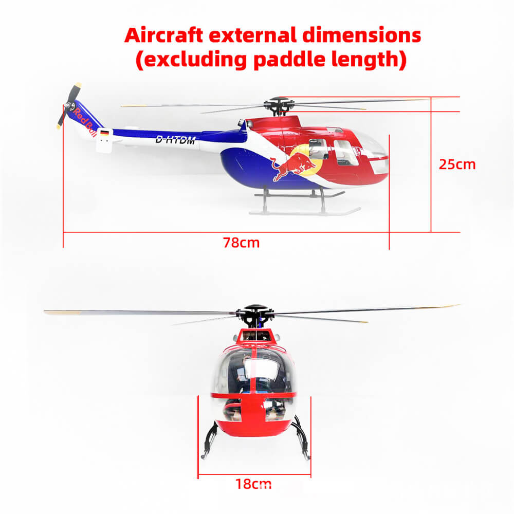 ROBAN BO-105 450L Scale RC Helicopter 4-Blade GPS Stabilized 11CH Flybarless PNP/RTF
