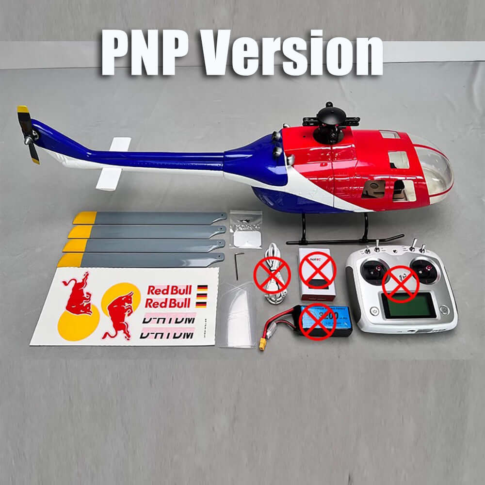 ROBAN BO-105 450L Scale RC Helicopter 4-Blade GPS Stabilized 11CH Flybarless PNP/RTF