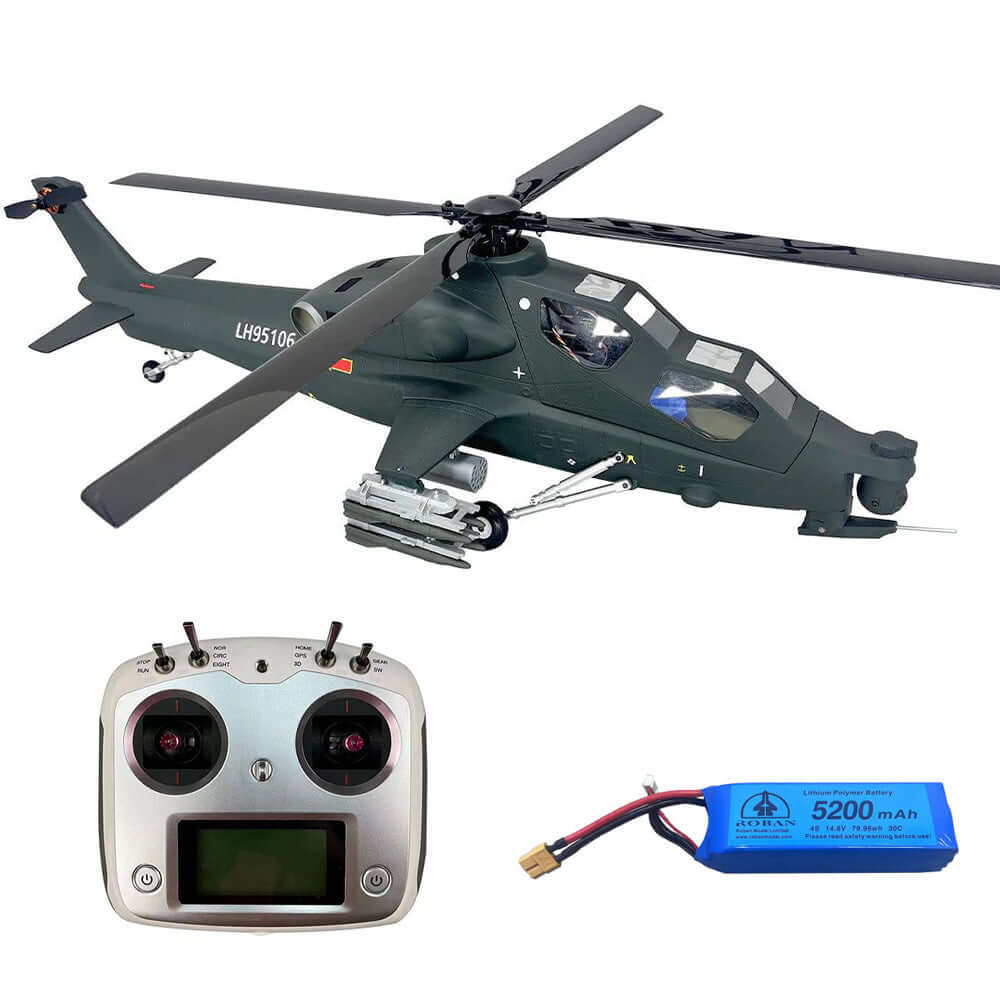 ROBAN CAIC Z-10 470 Scale RC Helicopter 4-Blade GPS X2 Flight Control LED Lighting PNP/RTF
