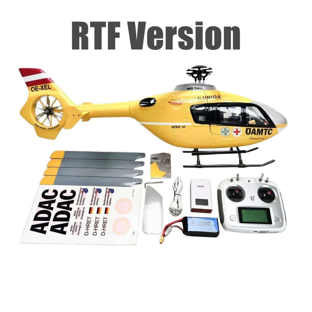 ROBAN EC135 ÖAMTC 450L Scale RC Helicopter GPS X2 Flight Controller Flybarless PNP/RTF