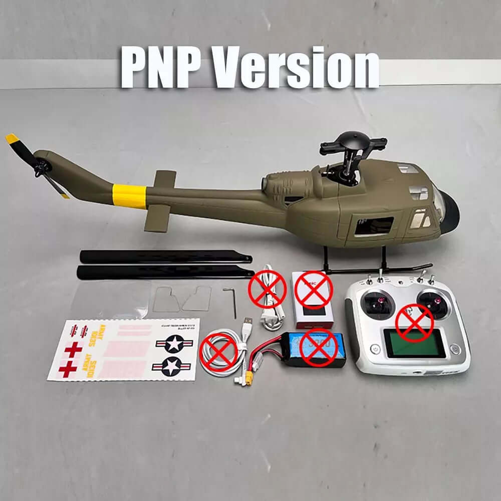 ROBAN UH-1D Huey 450 Scale RC Helicopter GPS Stabilized 11CH Flybarless PNP/RTF
