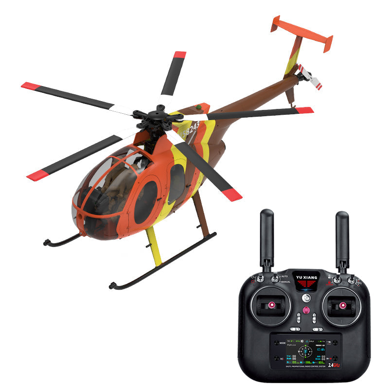 YUXIANG F118S MH-6 Little Bird 1/16 Scale 250-Class FPV RC Military Helicopter 5-Blade Flybarless GPS RTF