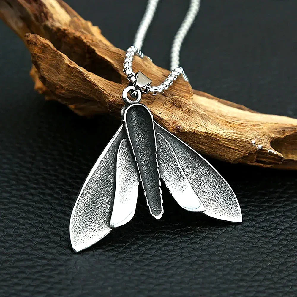 Skull Moth Necklace – Death Gothic Punk Pendant for Alternative Styling, Collecting