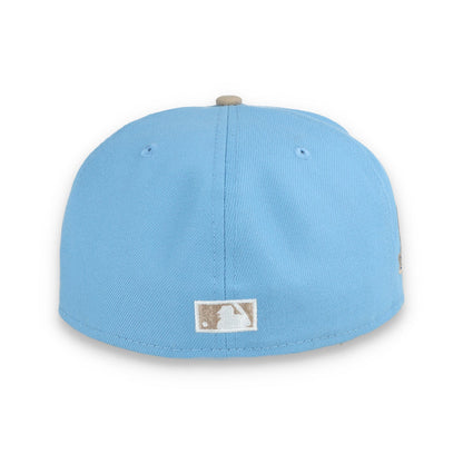 New Era Oakland Athletics 40th Anniversary Side Patch 59FIFTY Fitted Hat-Sky Blue/Camel