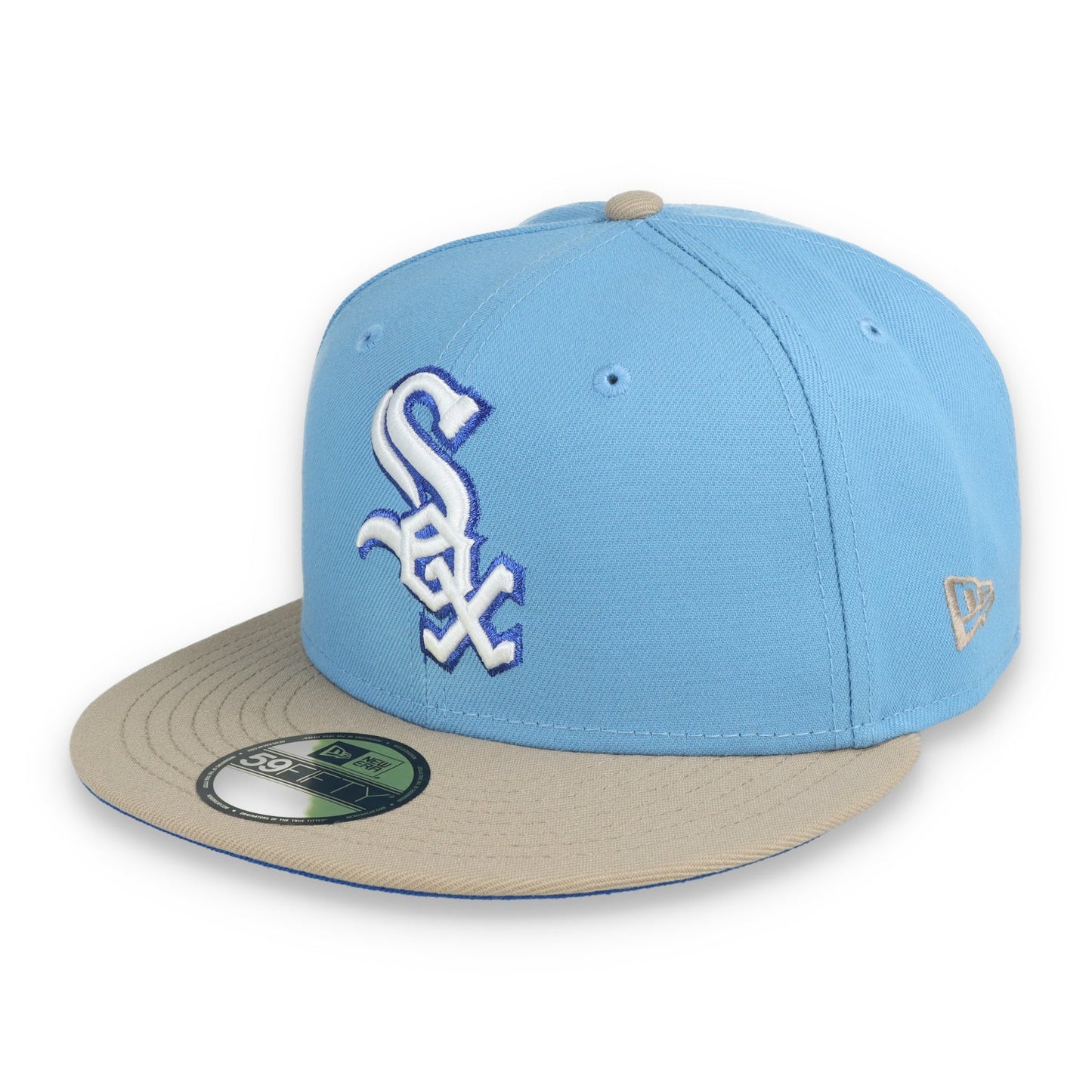 New Era Chicago White Sox 2005 World Series Side Patch 59FIFTY Fitted Hat-Sky Blue/Camel