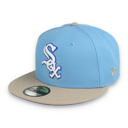 New Era Chicago White Sox 2005 World Series Side Patch 59FIFTY Fitted Hat-Sky Blue/Camel