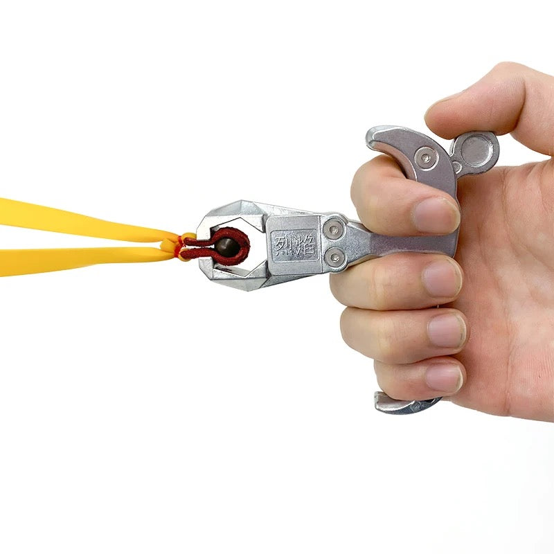 Slingshot Release Device – Stainless Steel Push-Button Clamp with Hunting & Fishing