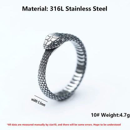 Snake Ring – Ouroboros Serpent Eternity Gothic Viking Punk Statement
