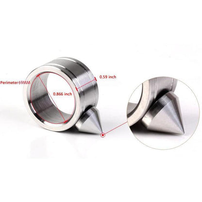 Spike Ring – 304 Stainless Steel with Concealed Rotation Self Defense Size 12
