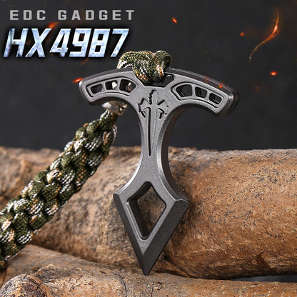 Spike Ring – Zinc Alloy Single Spiked with 10mm Thick Keychain EDC Self Defense