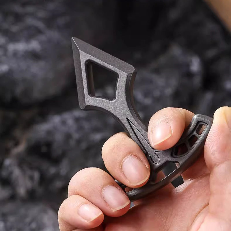 Spike Ring – Zinc Alloy Single Spiked with 10mm Thick Keychain EDC Self Defense
