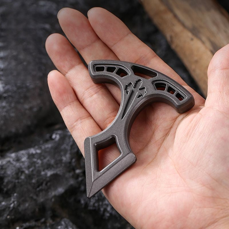 Spike Ring – Zinc Alloy Single Spiked with 10mm Thick Keychain EDC Self Defense