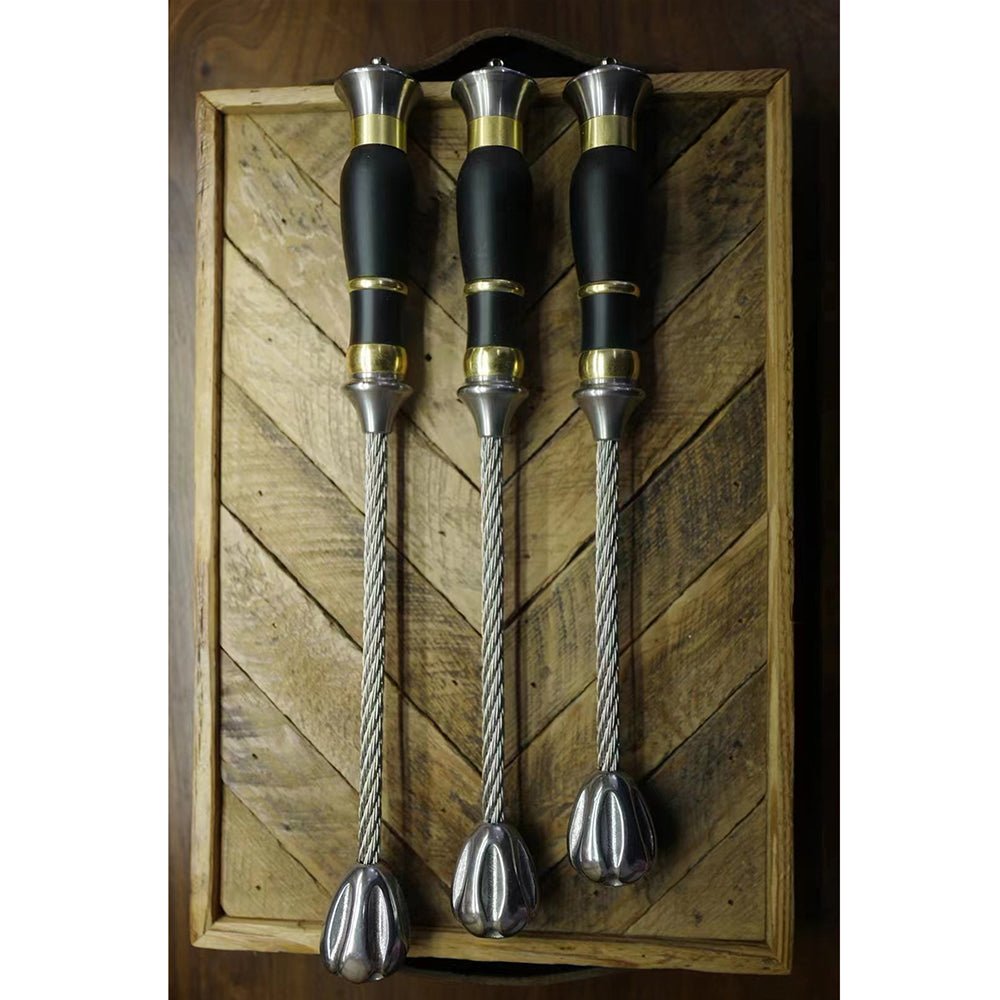 Stainless Steel Baton – Tactical Self Defense Whip with Hammer Head & Cable