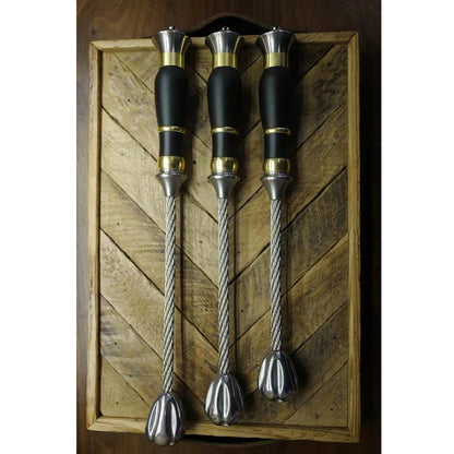 Stainless Steel Baton – Tactical Self Defense Whip with Hammer Head & Cable