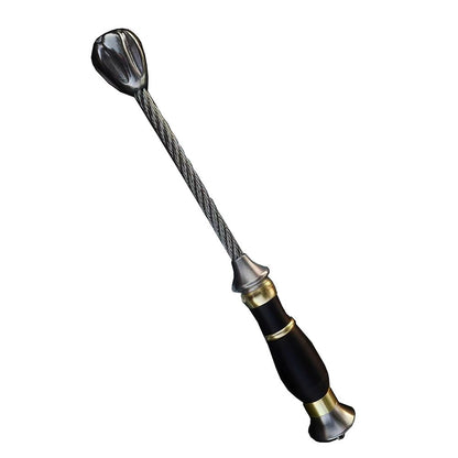 Stainless Steel Baton – Tactical Self Defense Whip with Hammer Head & Cable