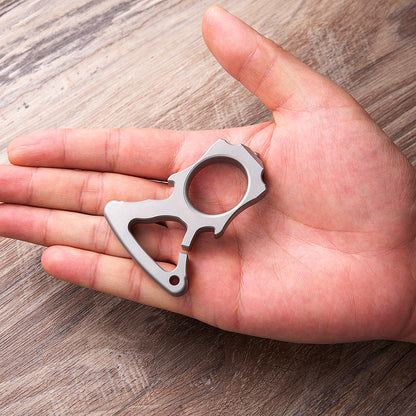 Stainless Steel Bottle Opener Knuckles – Single Finger Ring with 10mm Thick Detachable Tip