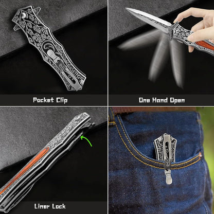 Stainless Steel EDC Knife for Everyday Utility, Collecting, And Outdoor Tasks