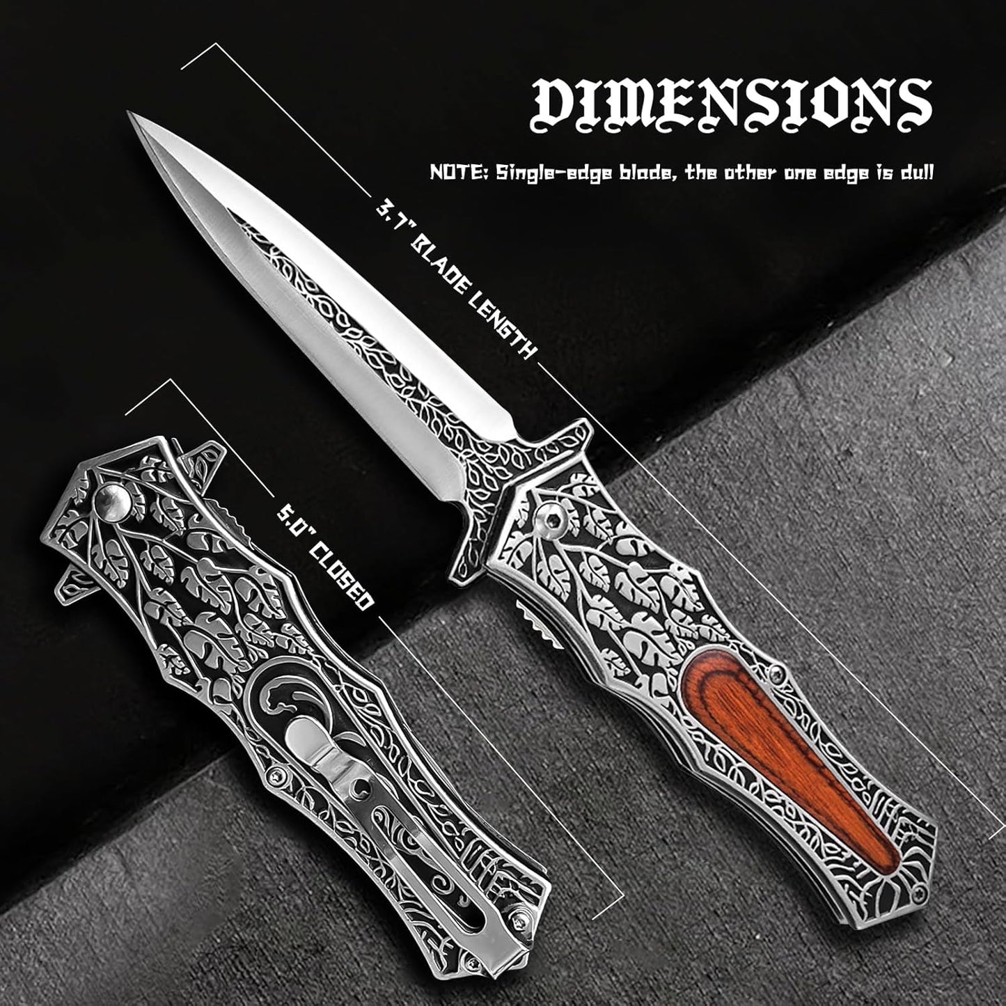 Stainless Steel EDC Knife for Everyday Utility, Collecting, And Outdoor Tasks