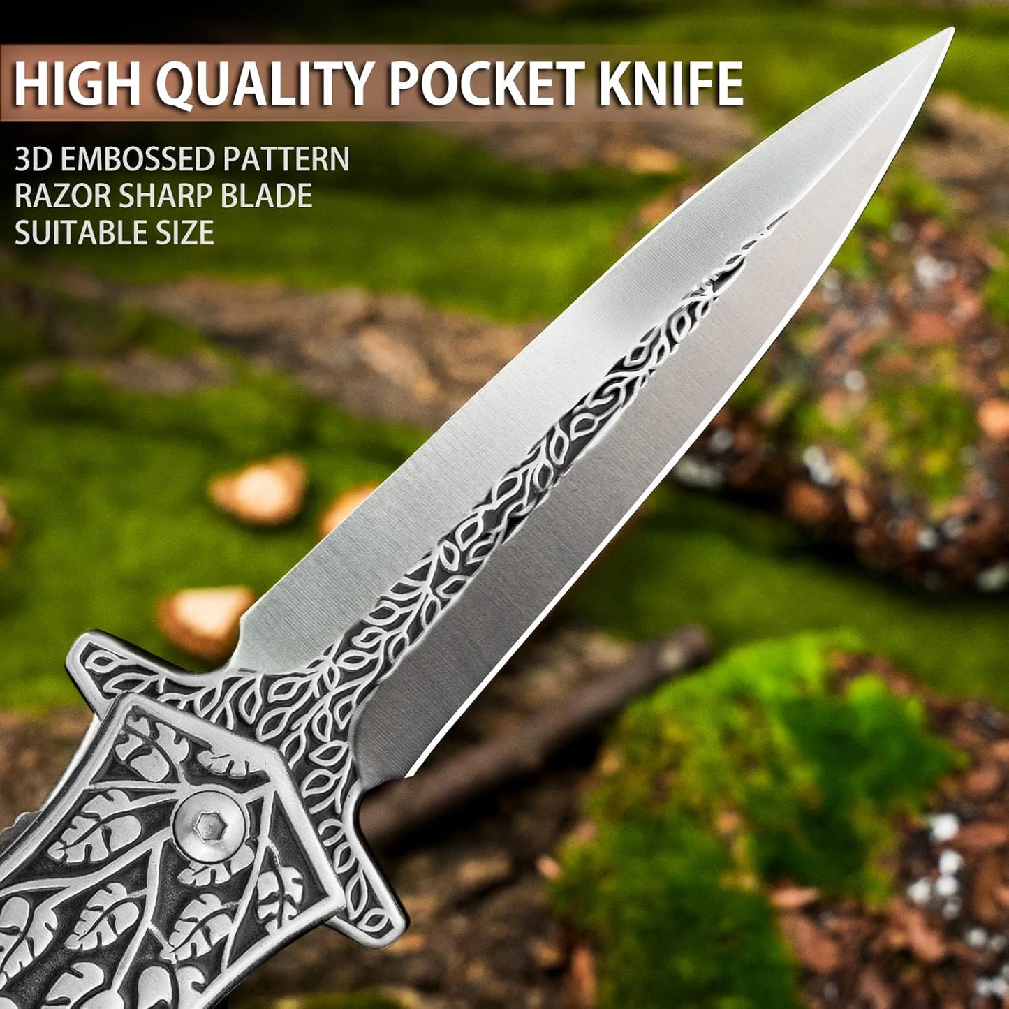 Stainless Steel EDC Knife for Everyday Utility, Collecting, And Outdoor Tasks