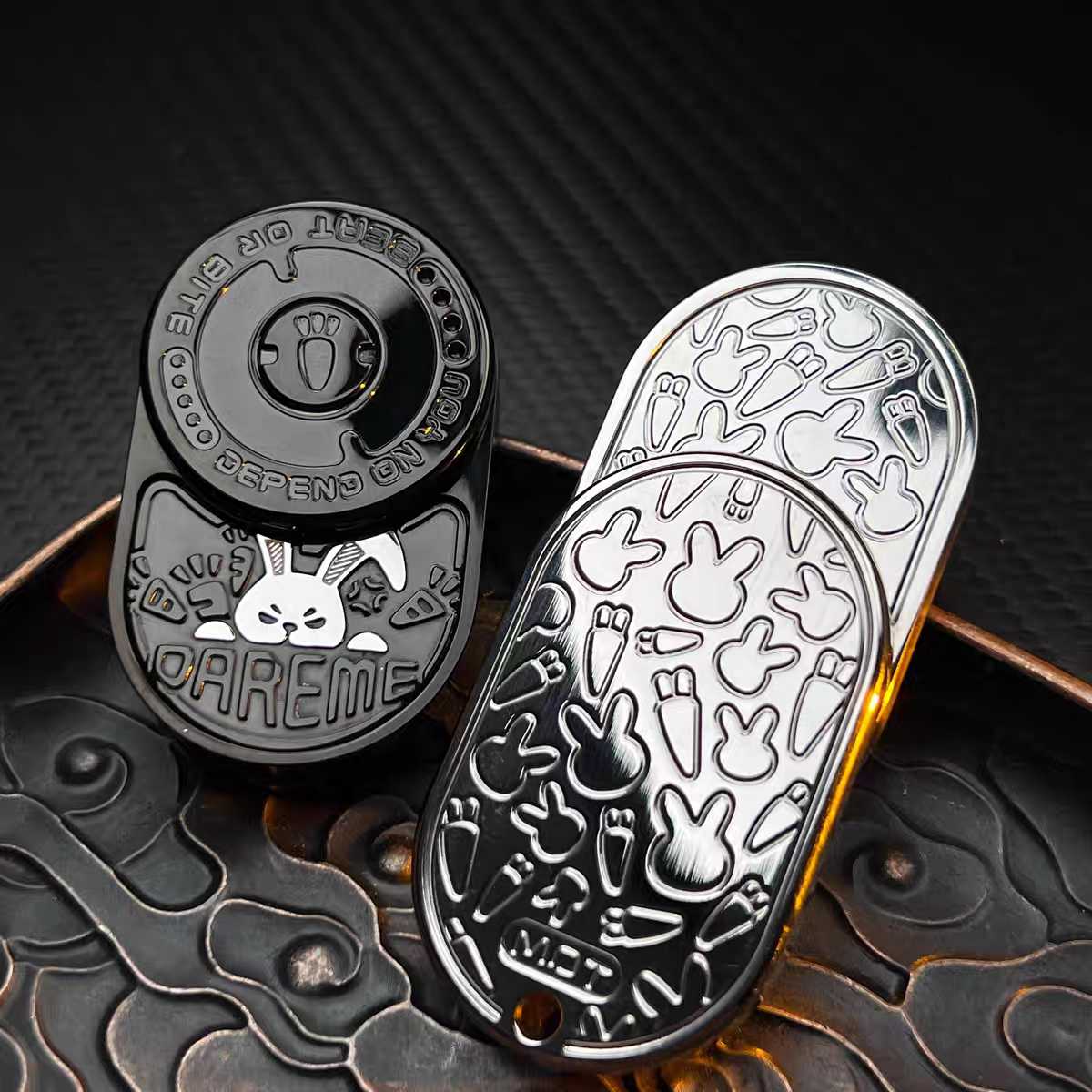 Stainless Steel Fidget Slider – 91g CNC Ding EDC Stress Relief Collectible