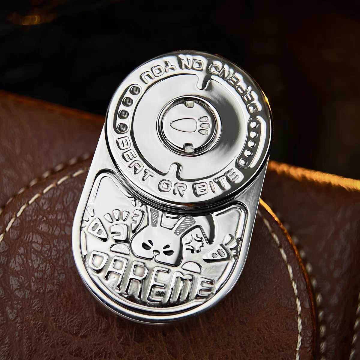 Stainless Steel Fidget Slider – 91g CNC Ding EDC Stress Relief Collectible