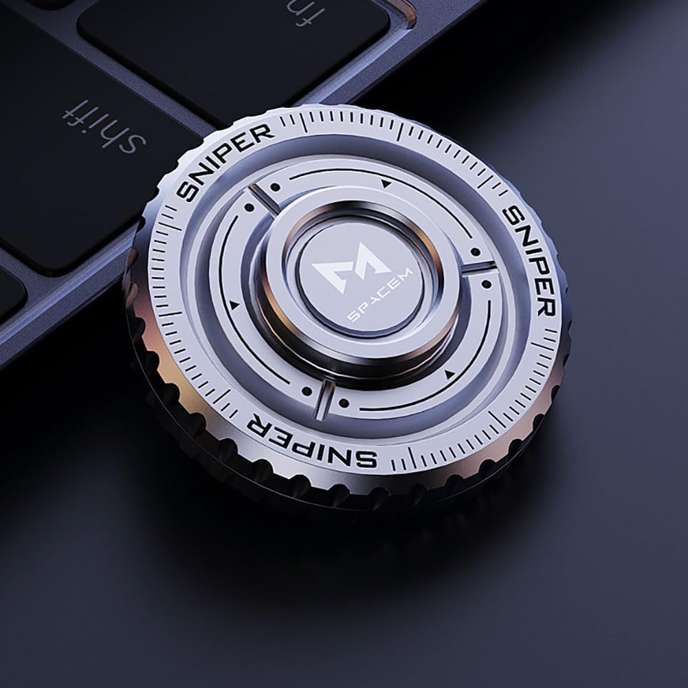 Stainless Steel Fidget Slider – TriVortex 3-in-1 with Premium CNC Aluminum EDC Spinner