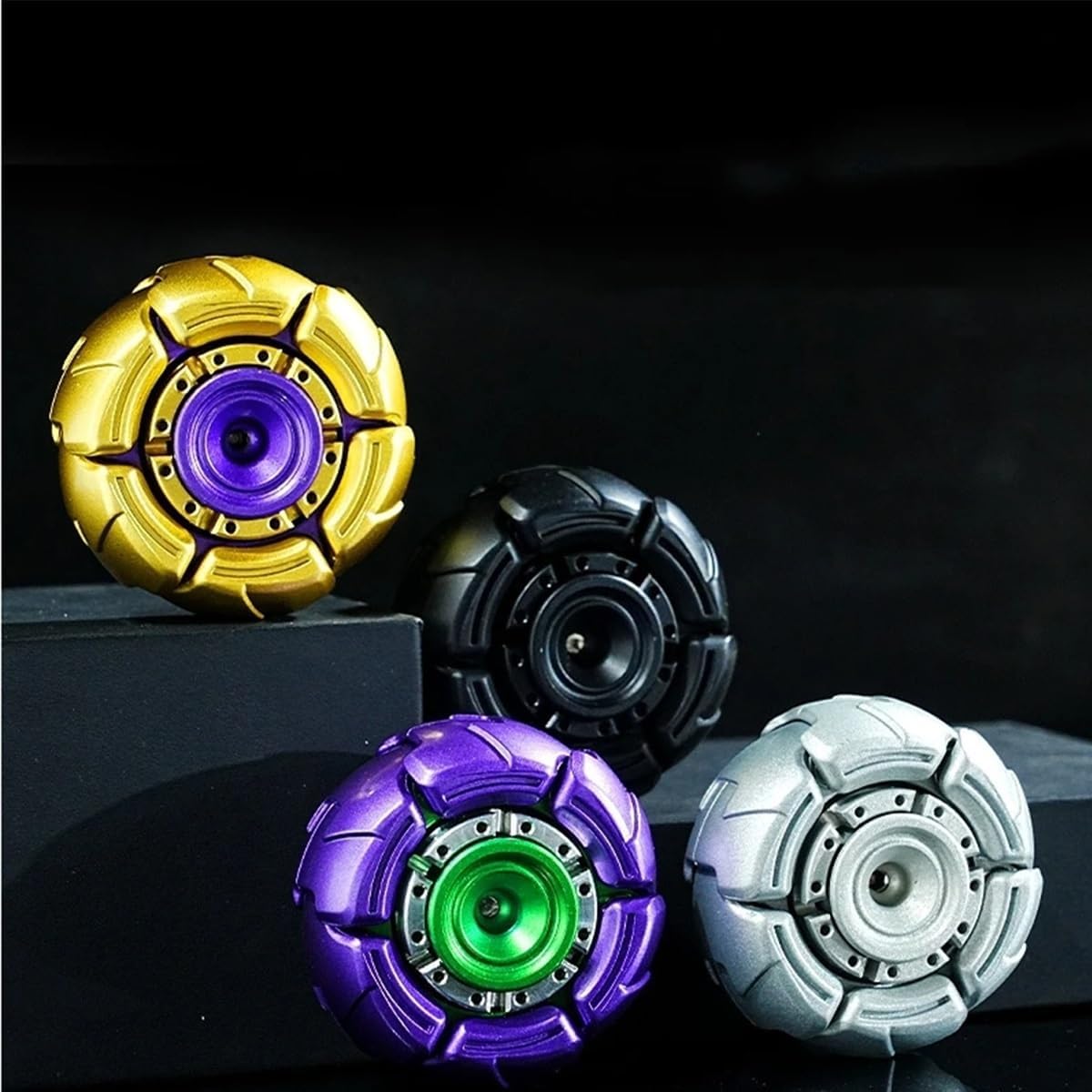 Stainless Steel Fidget Spinner – Metal Mecha Transforming with AlphaRevolve EDC