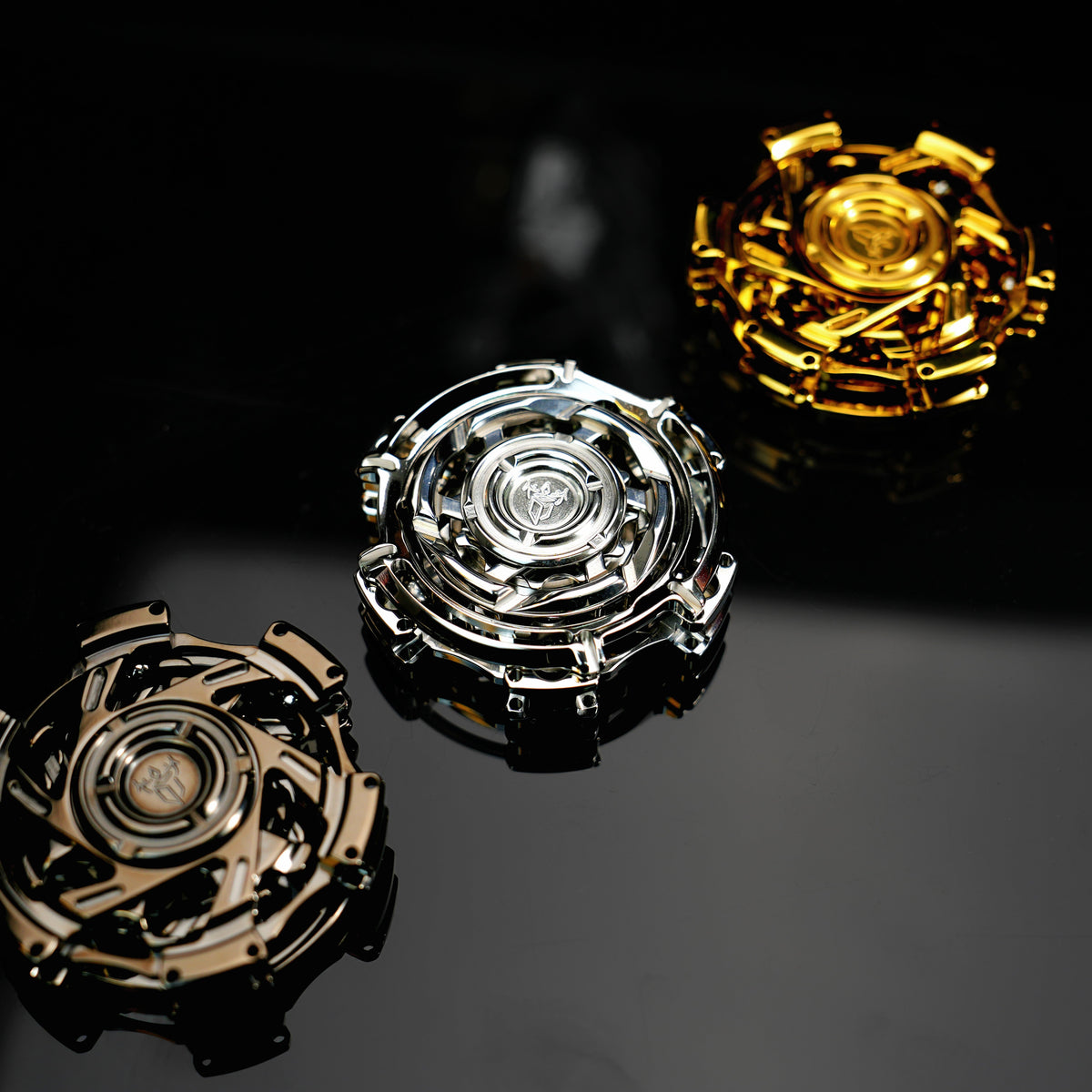 Stainless Steel Fidget Spinner – Metal Triple-Ring Linked 195g