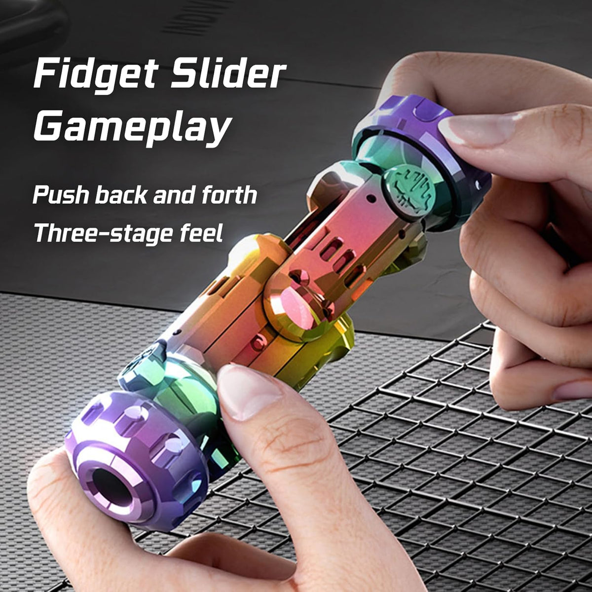 Stainless Steel Fidget Spinner – Projectile Toy with Multi-Function EDC with Catapult