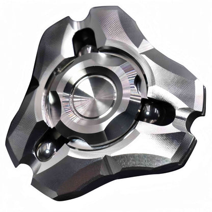 Stainless Steel Fidget Spinner – Shield Toy with Embedded Ball Bearings