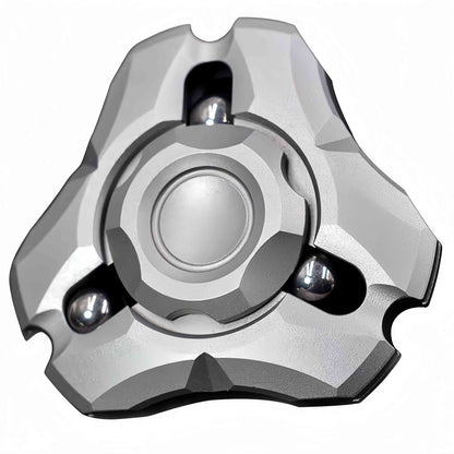Stainless Steel Fidget Spinner – Shield Toy with Embedded Ball Bearings