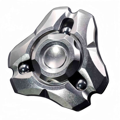 Stainless Steel Fidget Spinner – Shield Toy with Embedded Ball Bearings