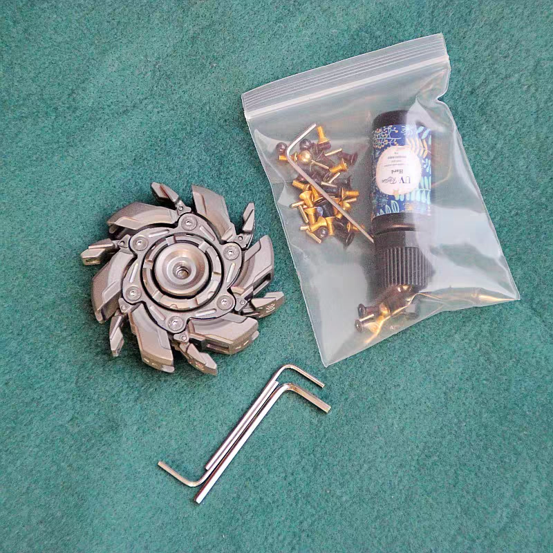 Stainless Steel Fidget Spinner – WarpFang Mecha with EDC Stress Relief Toy