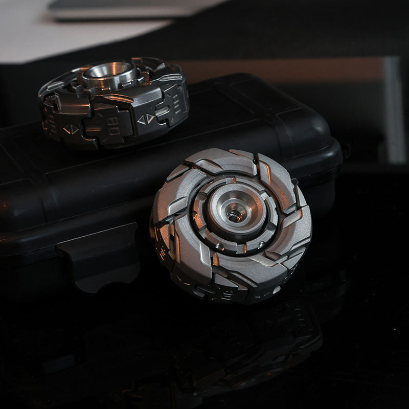 Stainless Steel Fidget Spinner – WarpFang Mecha with EDC Stress Relief Toy
