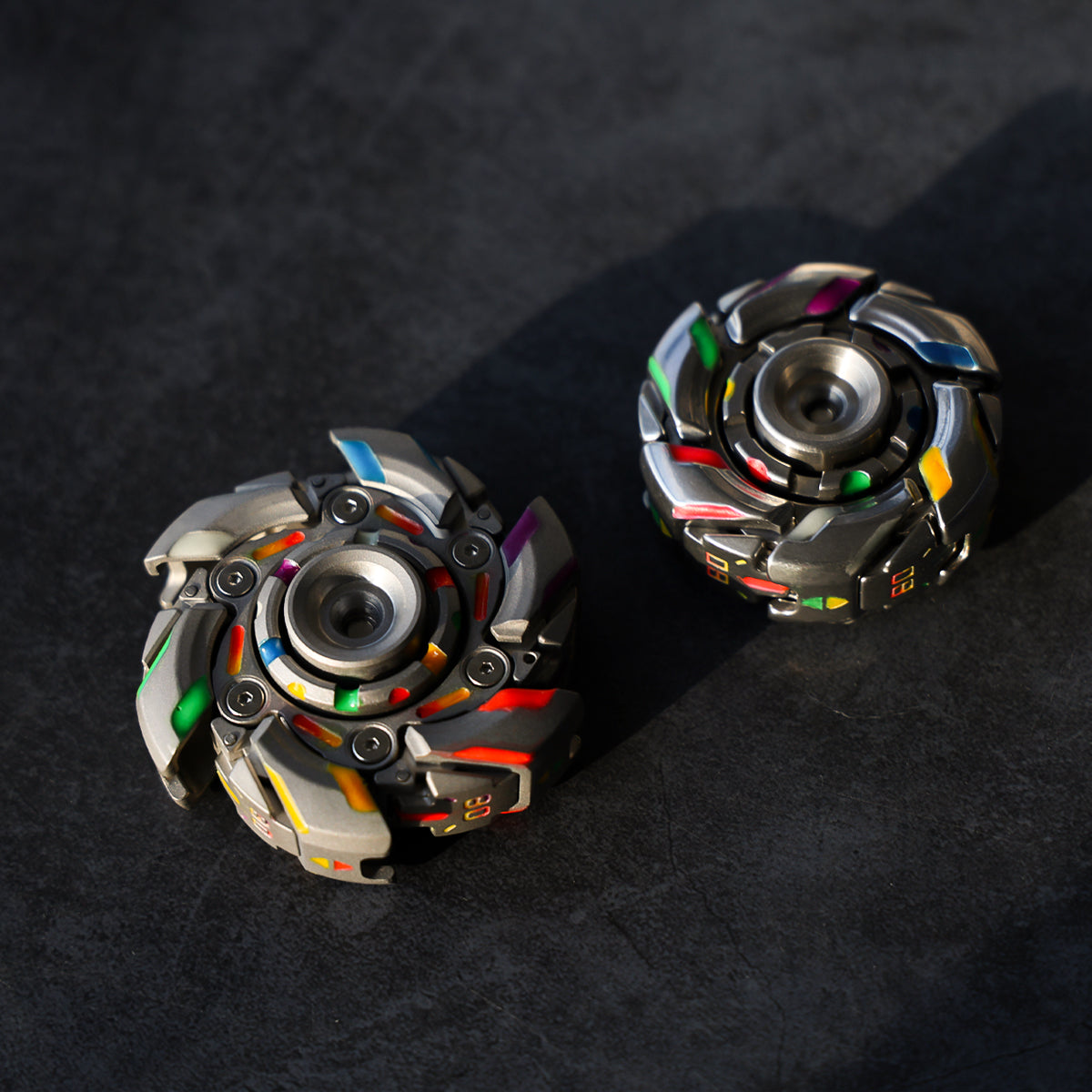 Stainless Steel Fidget Spinner – WarpFang Mecha with EDC Stress Relief Toy