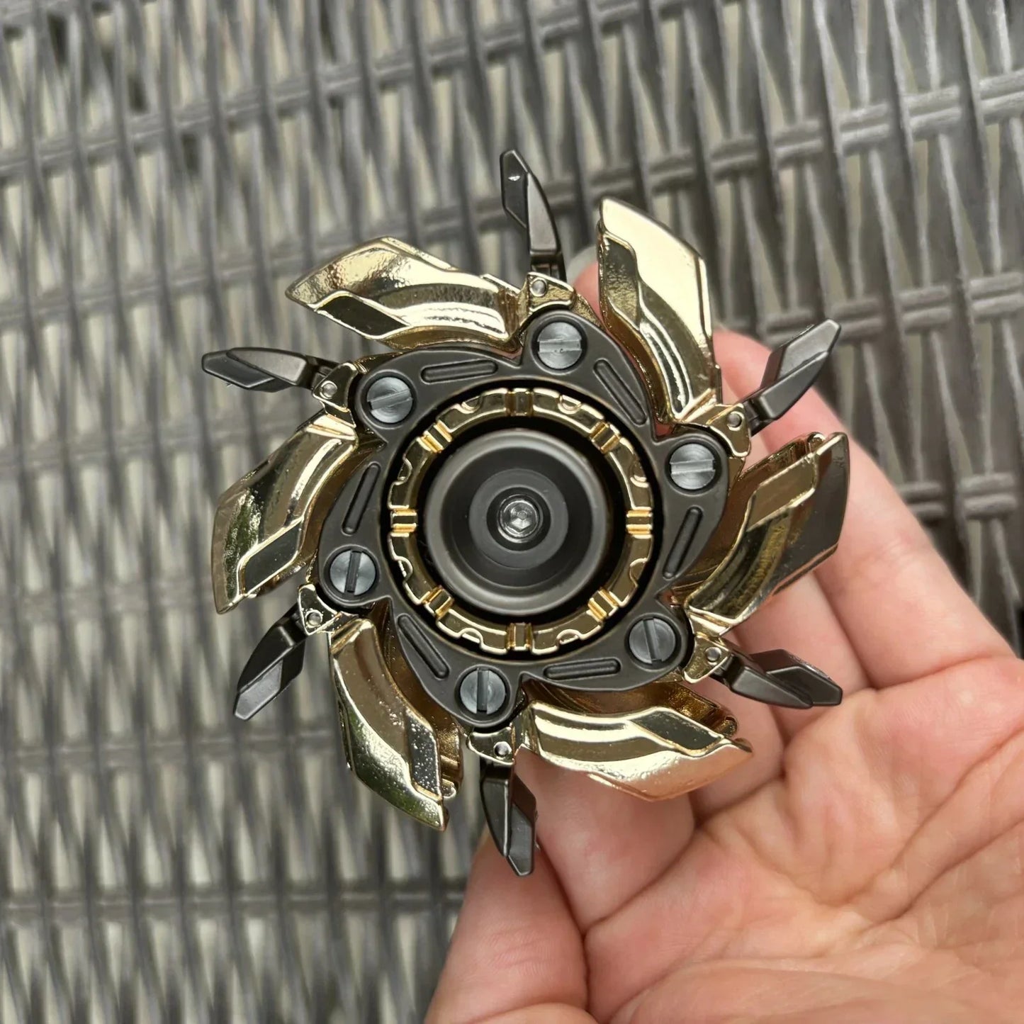 Stainless Steel Fidget Spinner – WarpFang Mecha with EDC Stress Relief Toy