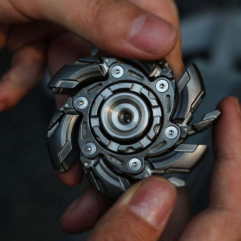 Stainless Steel Fidget Spinner – WarpFang Mecha with EDC Stress Relief Toy