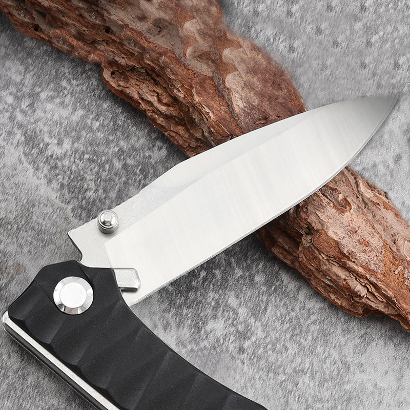 Stainless Steel Folding Knife – Ergonomic Handle Compact EDC Outdoor Camping Utility