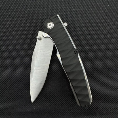 Stainless Steel Folding Knife – Ergonomic Handle Compact EDC Outdoor Camping Utility