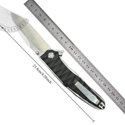 Stainless Steel Folding Knife – Ergonomic Handle Compact EDC Outdoor Camping Utility