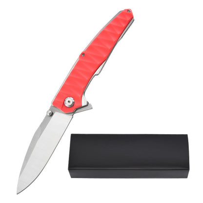 Stainless Steel Folding Knife – Ergonomic Handle Compact EDC Outdoor Camping Utility