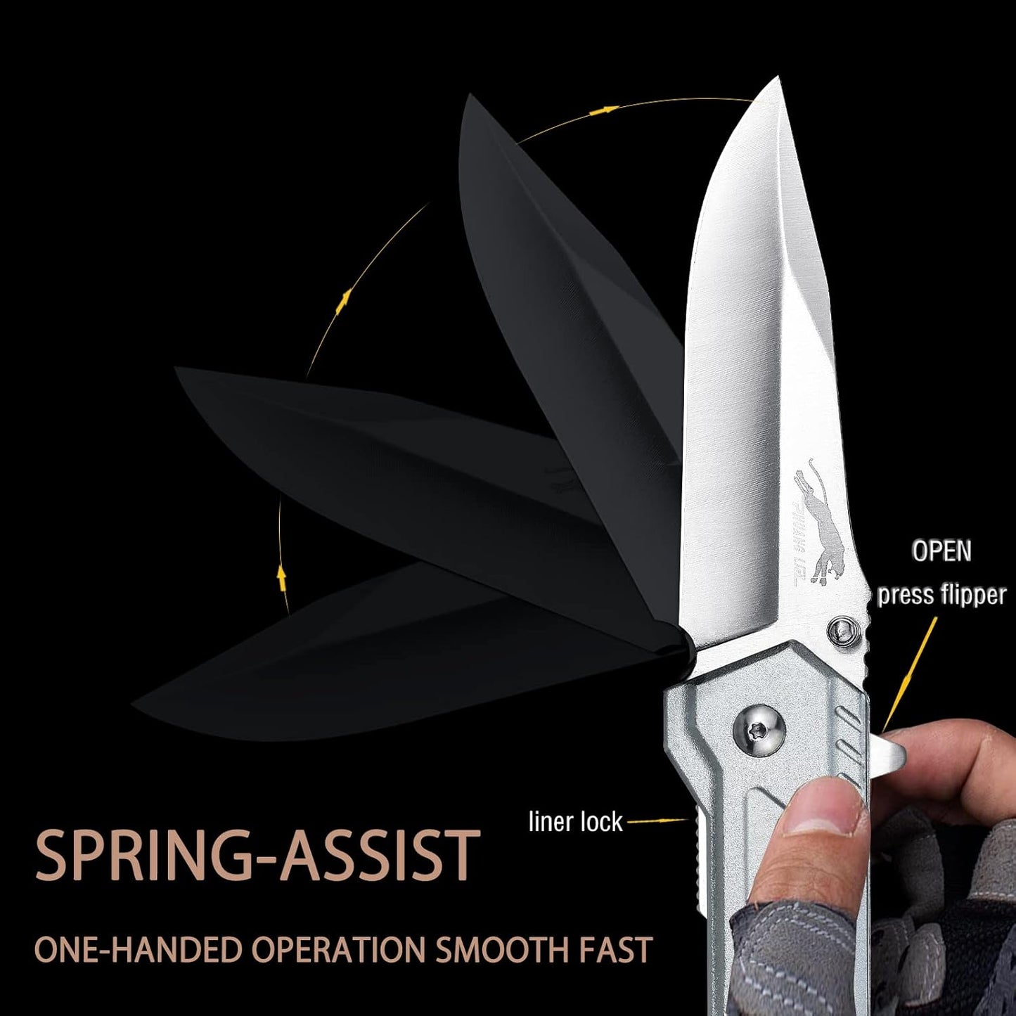 Stainless Steel Folding Knife – Leopard's Edge Multipurpose Pocket