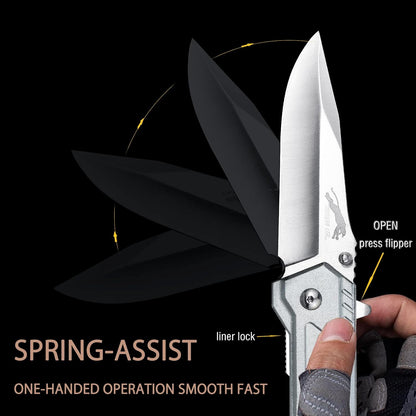 Stainless Steel Folding Knife – Leopard's Edge Multipurpose Pocket