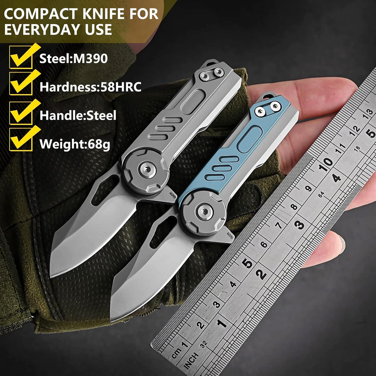 Stainless Steel Folding Knife – OmniFold Razor Mini with M390 EDC