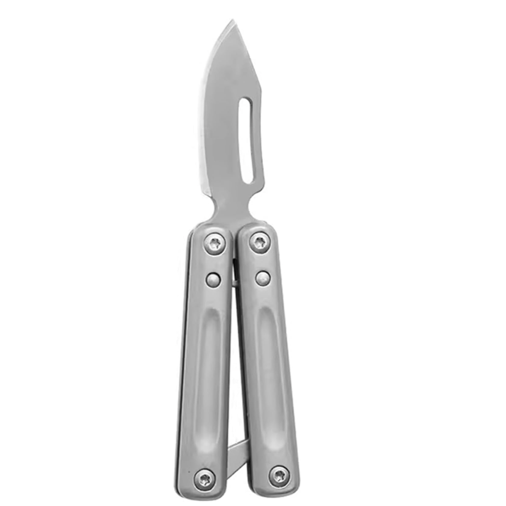 Stainless Steel Folding Knife – PicoBlade Mini Butterfly Keychain with EDC