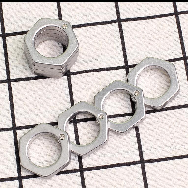 Stainless Steel Folding Knuckles – 304 Hexagon Transformable with Stonewash 110g