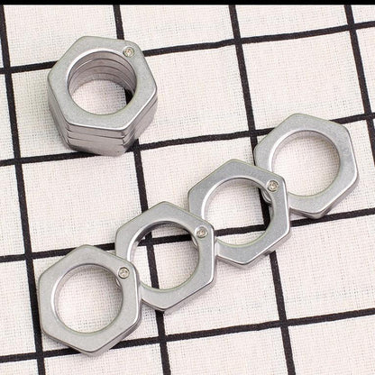 Stainless Steel Folding Knuckles – 304 Hexagon Transformable with Stonewash 110g