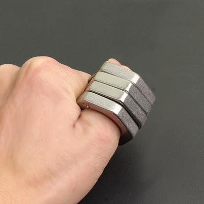 Stainless Steel Folding Knuckles – 304 Hexagon Transformable with Stonewash 110g