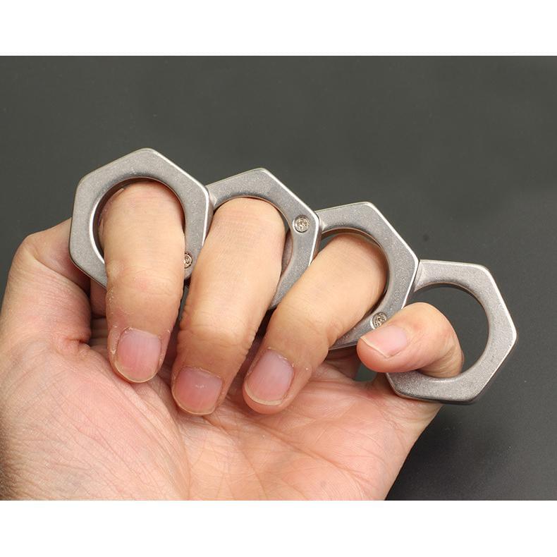 Stainless Steel Folding Knuckles – 304 Hexagon Transformable with Stonewash 110g